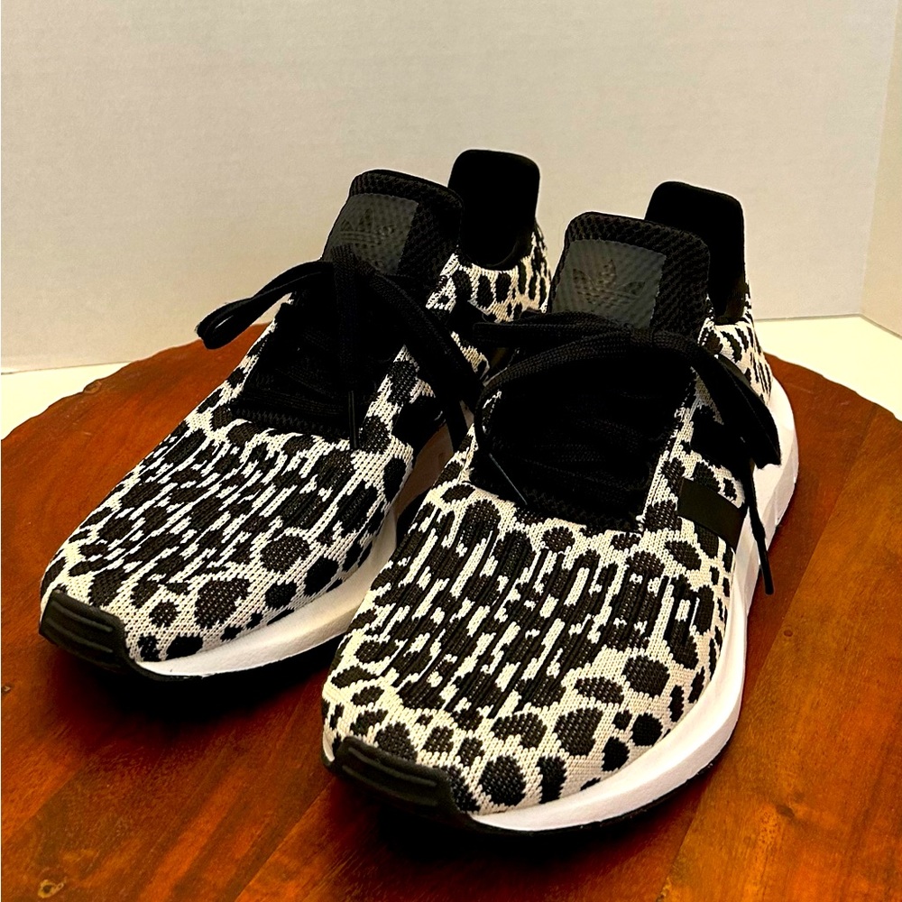 Adidas Women's Black and White Sneakers